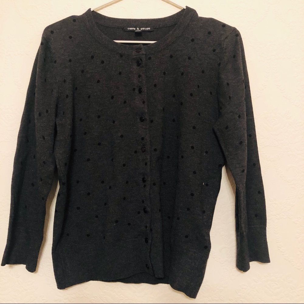 Polka Dot 3/4 length Cardigan